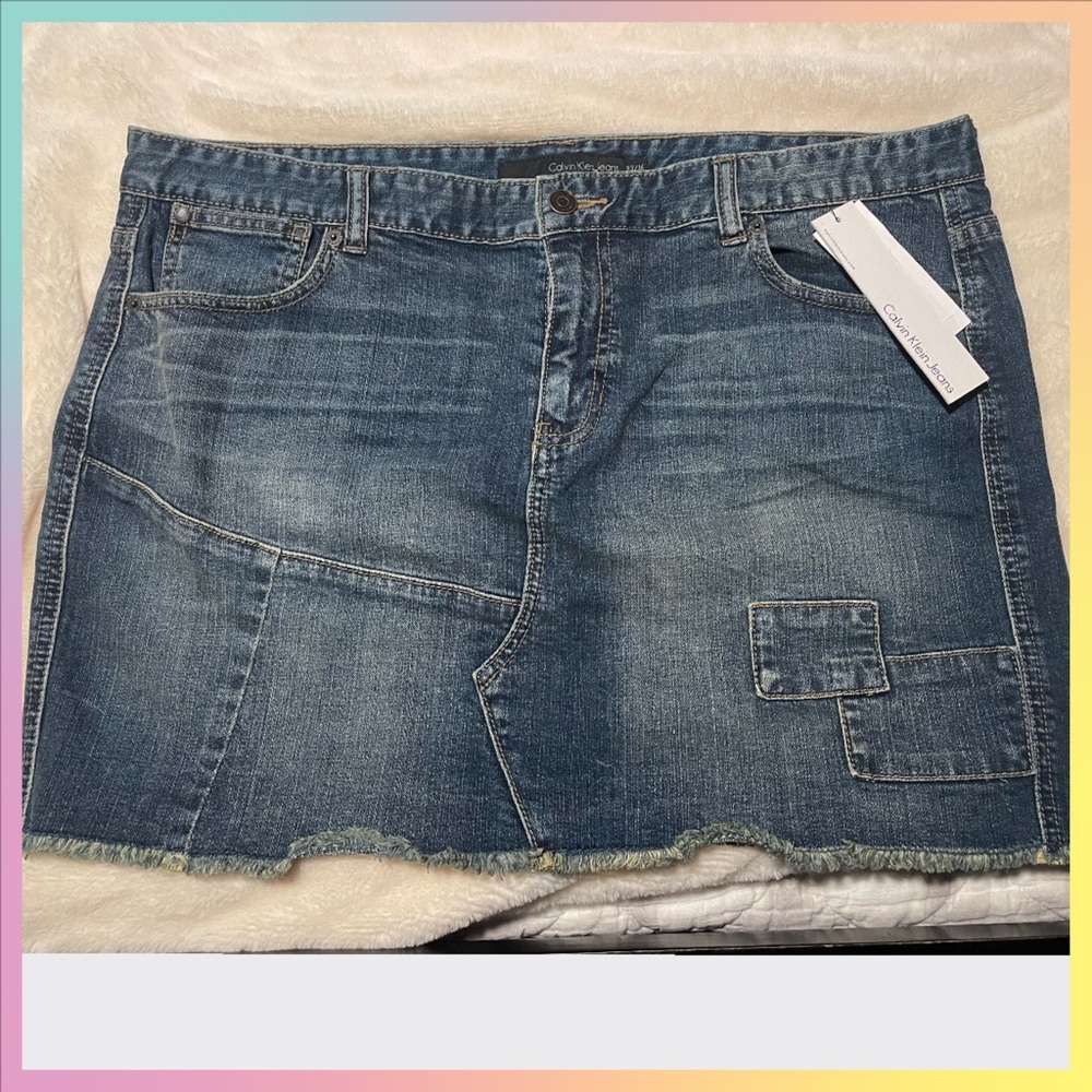 Calvin Klein Jean skirt NWT
